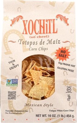 No Salt Mexican Style Corn Chips, No Salt