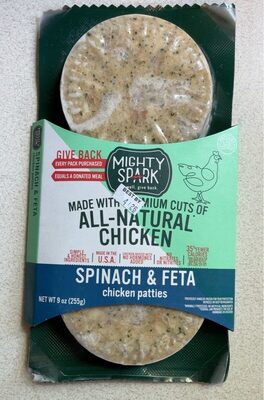 Spinach & Feta All-Natural Chicken Patties, Spinach & Feta