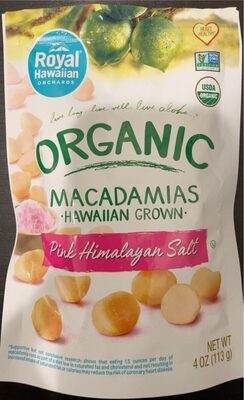 Pink Himalayan Salt Organic Macadamias, Pink Himalayan Salt
