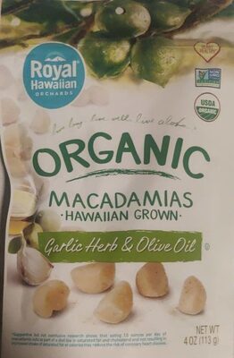 Garlic Herb & Olive Oil Organic Macadamias, Garlic Herb & Olive Oil
