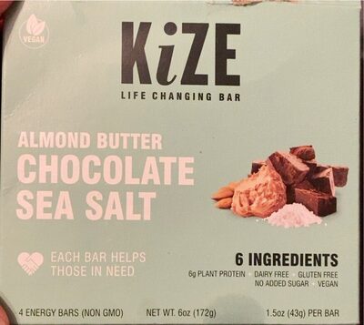 Almond Butter Chocolate Sea Salt Energy Bars, Almond Butter Chocolate Sea Salt