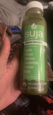 Green Delight Cold-Pressed Fruit & Vegetable Juice Smoothie, Green Delight