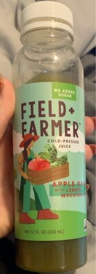 Kale, Apple, Lemon And Wheatgrass Cold Pressed Juice, Kale, Apple, Lemon And Wheatgrass