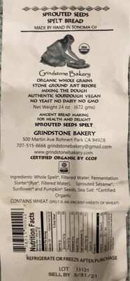 Sprouted Seeds Spelt Bread