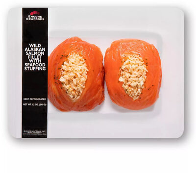 Wild Alaskan Salmon Fillet With Seafood Stuffing, Seafood Stuffing