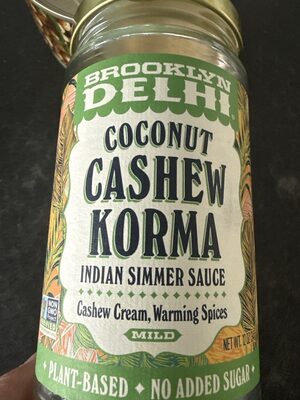Mild Coconut Cashew Korma Indian Simmer Sauce