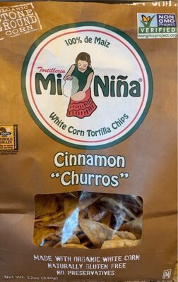Cinnamon Churros White Corn Tortilla Chips, Cinnamon Churros