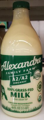 Organic A2/A2 100% Grass-Fed Milk