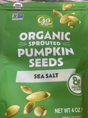 Organic Sprouted Pumpkin Seeds With Sea Salt, Sea Salt