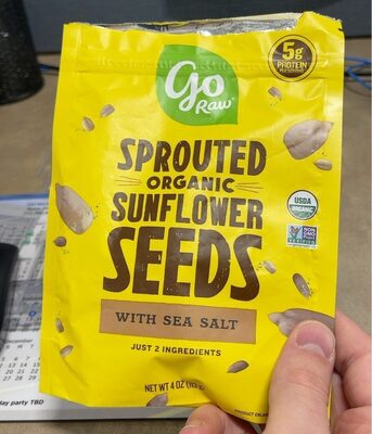 Organic Sprouted Sunflower Seeds With Sea Salt, Sea Salt