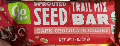Dark Chocolate Cherry Sprouted Seed Trail Mix Bar, Dark Chocolate Cherry