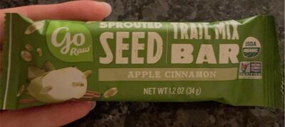 Apple Cinnamon Sprouted Seed Trail Mix Bar, Apple Cinnamon