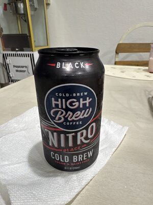 Black Nitro Cold Brew Coffee, Black