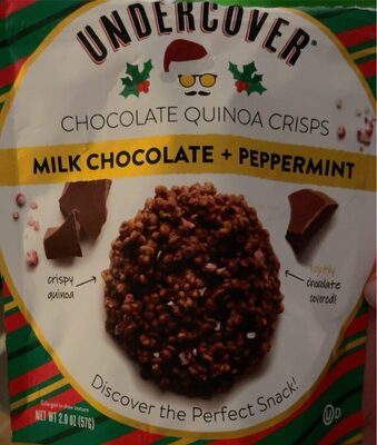 Milk Chocolate + Peppermint Chocolate Quinoa Crisps, Milk Chocolate + Peppermint