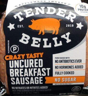 No Sugar Uncured Breakfast Sausage, No Sugar
