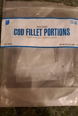 Skinless Boneless Wild Caught Cod Fillet Portions