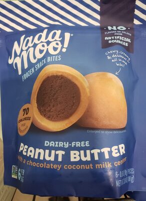 Peanut Butter With A Chocolatey Coconut Milke Center Dairy-Free Frozen Snack Bites, Peanut Butter