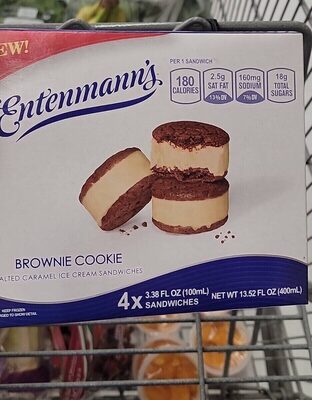 Brownie Cookie Salted Caramel Ice Cream Sandwiches, Brownie Cookie
