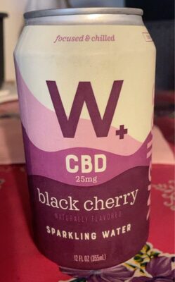 Black Cherry Cbd 25 Mg Sparkling Water, Black Cherry