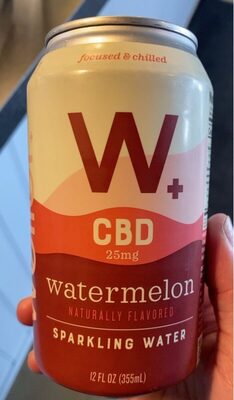 Watermelon Cbd 25 Mg Sparkling Water, Watermelon