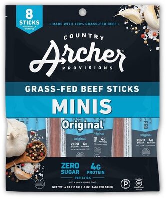 Original Grass-Fed Beef Minis Sticks, Original