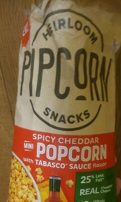 Spicy Cheddar Heirloom Snacks Mini Popcorn, Spicy Cheddar