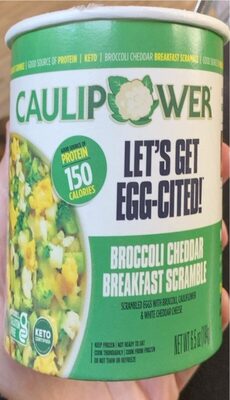 Broccoli Cheddar Scrambled Eggs With Broccoli, Cauliflower & White Cheddar Cheese Breakfast Scramble, Broccoli Cheddar