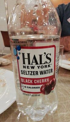 Hal's New York, Carbonated Seltzer Water, Black Cherry, Black Cherry