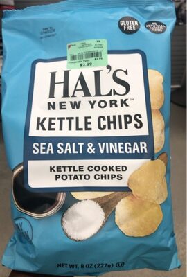 Sea Salt & Vinegar Kettle Cooked Potato Chips, Sea Salt & Vinegar