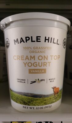 Vanilla Organic Whole Milk Cream On Top Yogurt, Vanilla