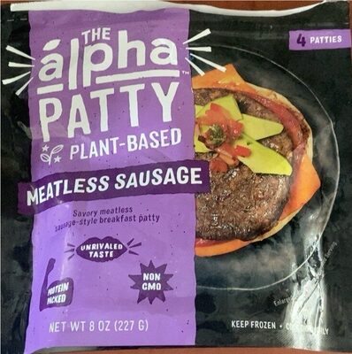Plant-Based Meatless Sausage Patty