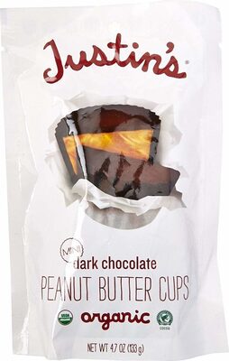 Dark Chocolate Organic Mini Peanut Butter Cups, Dark Chocolate