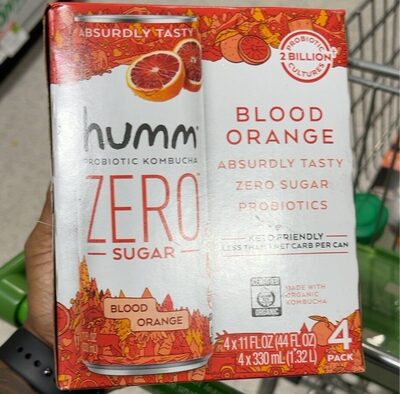 Blood Orange Probiotic Kombucha, Orange