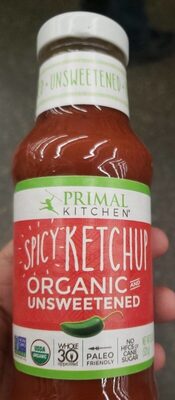 Spicy Unsweetened Organic Ketchup, Spicy Unsweetened