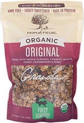 Original Organic Packed With Whole Almonds, Cashews, Walnuts, Honey, Cranberries & More! Granola, Original