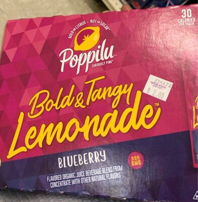 Blueberry Flavored Organic Juice Beverage Blend Bold & Tangy Lemonade, Blueberry