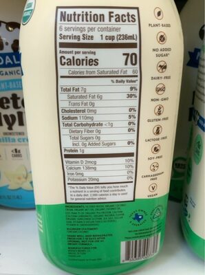Unsweetened Original Organic Plant-Based Keto Mylk, Unsweetened Original