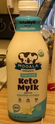Organic Plant-Based Unsweetened Vanilla Crme Keto Mylk, Vanilla