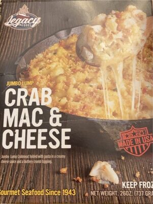 Crab Mac & Cheese Jumbo Lump Crabmeat Folded With Pasta In A Creamy Cheese Sauce And A Buttery Crumb Topping, Crab Mac & Cheese