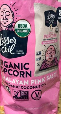 Himalayan Pink Salt Organic Popcorn, Himalayan Pink Salt