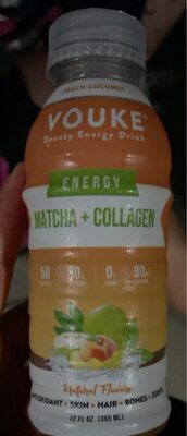 Peach Coconut Matcha + Collagen Beauty Energy Drink, Peach Coconut