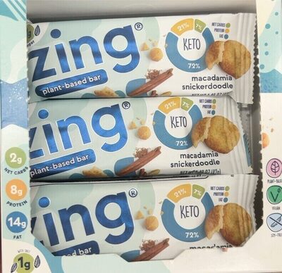 Macadamia Snickerdoodle Plant-Based Keto Bars, Macadamia Snickerdoodle