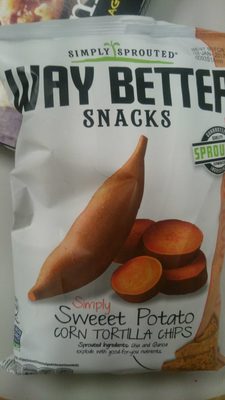Sweet Potato Whole Grain Corn Tortilla Chips, Sweet Potato