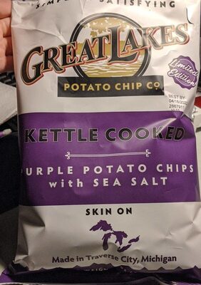 Kettle Cooked Purple Potato Chips With Sea Salt, Sea Salt