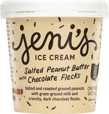 Salted Peanut Butter With Chocolate Flecks Ice Cream, Salted Peanut Butter With Chocolate Flecks