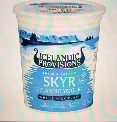 Plain Thick & Creamy Skyr Icelandic Whole Milk Yogurt, Plain