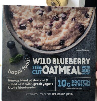 Wild Blueberry Oatmeal With Greek Yogurt, Wild Blueberry