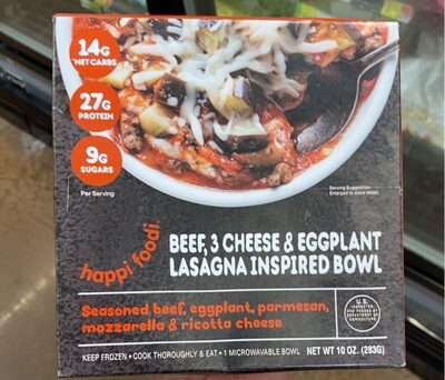 Beef, 3 Cheese & Eggplant Lasagna Inspired Bowl, Beef, 3 Cheese & Eggplant Lasagna