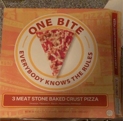 3 Meat Stone Baked Crust  Pizza