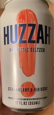 Strawberry & Hibiscus Flavored Probiotic Seltzer, Strawberry & Hibiscus